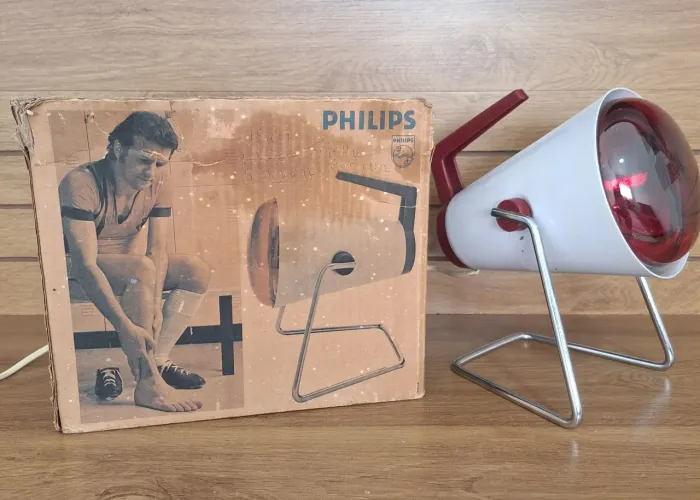 Aquecedor Infravermelho PHILIPS vintage, década de 70.<br>