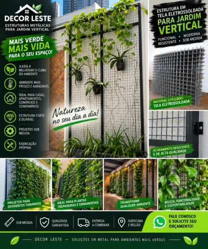 Estrutura para Jardim Vertical Sob Medida