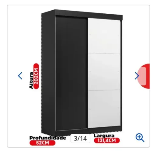 Guarda Roupa 2 portas, NOVO E EM EXCELENTE ESTADO. 