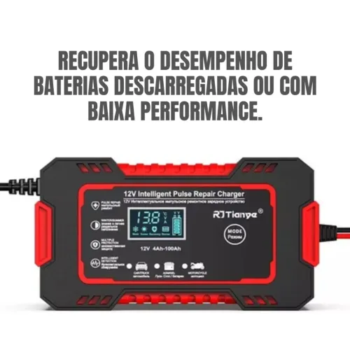 Carregador de bateria de carro e moto e entre outros 
