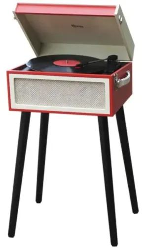 Vitrola Toca Vinil Pé Palito Vintage Funcionando