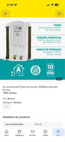 Vendo ar condicionado na embalagem!
