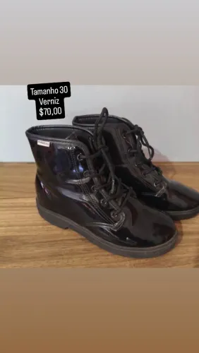 Bota infantil Molekinha Verniz 30
