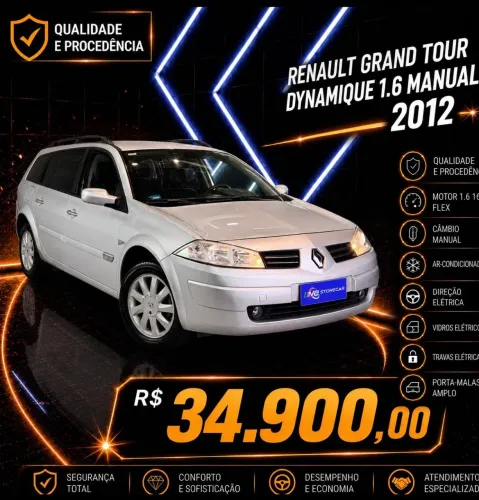 Renault Megane Grand Tour Dynam. Hi-flex 1.6 16V 2012