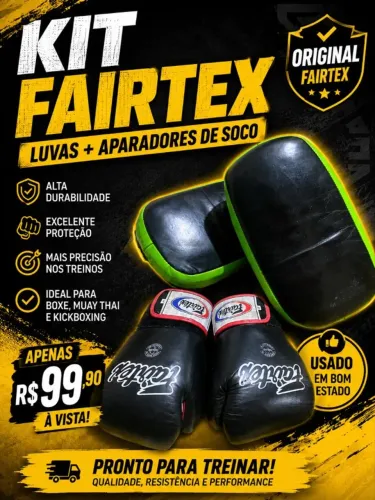 KIT FAIRTEX LUVAS + APARADORES DE SOCO