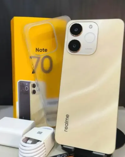 Lançamento - Realme - Note 70 256/8 - Gold - Dourado + Original 