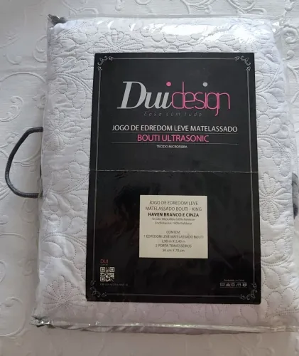 NOVO - Kit Cobre-leito King Dupla Face de Microfibra Ultrasonic + 2 Porta-travesseiros