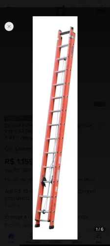 Escada de fibra cogumelo 7, 20 