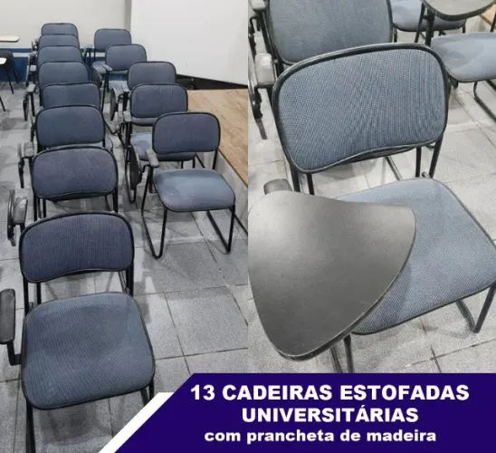 13 CADEIRAS UNIVERSITÁRIAS com Prancheta