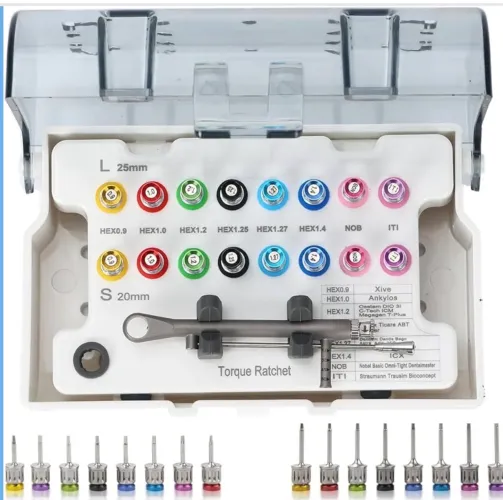 Conjunto de chaves de torque de implante dentário 