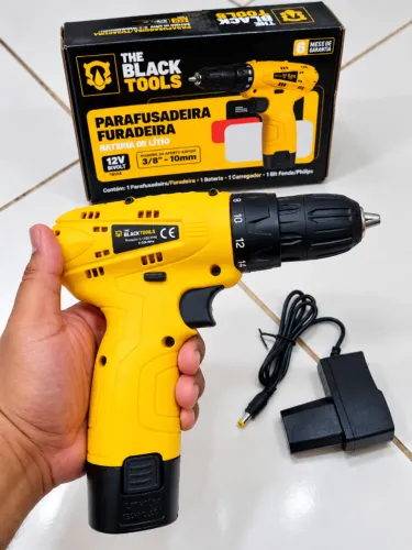 ? PARAFUSADEIRA/FURADEIRA BLACK TOOLS 12V - BATERIA DE LÍTIO ?