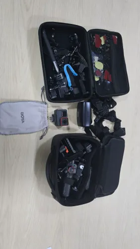 Kit Completo para Criadores de Conteúdo - Insta360 Ace 4K + Gimbal Hohem + Microfone Boyam
