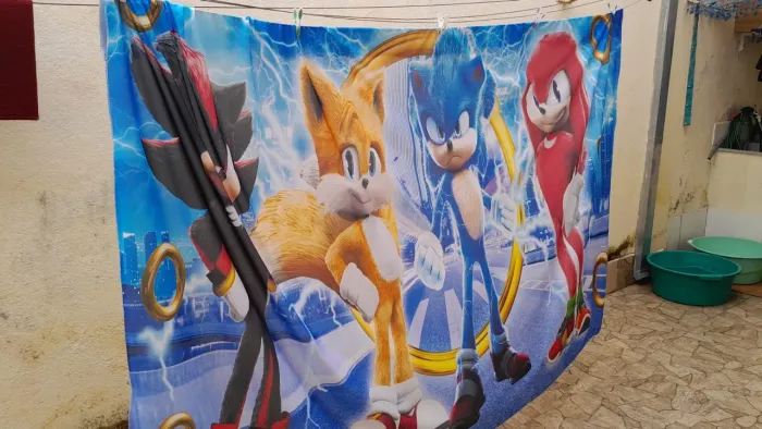 Decoração festa Sonic Banner