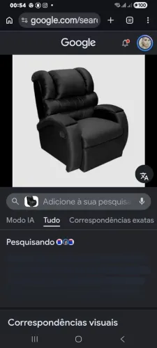 Poltrona giratória reclinável