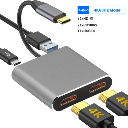 Hub HDMI 4 em 1 USB-C