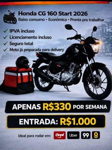 HONDA LOCAÇÃO MOTO ZERO KM C/OPCAO DE COMPRA (saia de moto zero na hora)