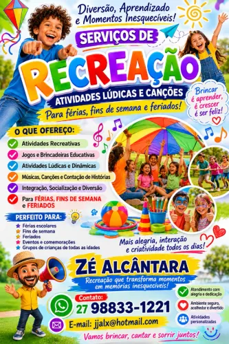 ? Anúncio de Recreação Dinâmica e Sustentável (Baixo Custo) ?Título para o