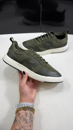 Tênis Casual Reserva Couro Masculino Modelo R-360 Disponível 38 AO 43 Cor: Verde Militar
