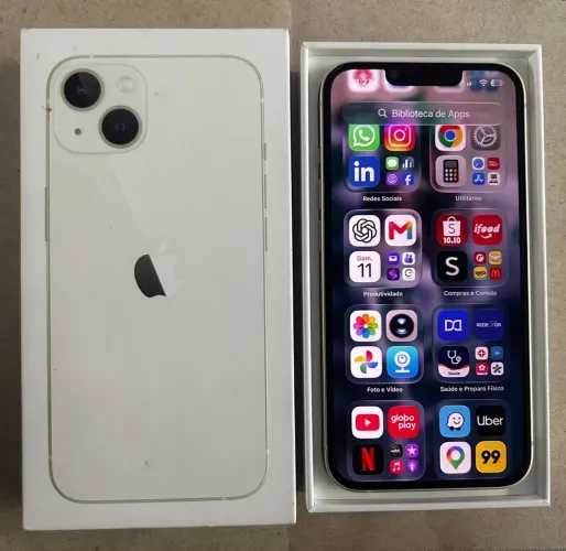iPhone 13 128GB Branco - Original - Saúde da Bateria 100% Trocada na Apple