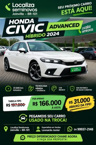 Honda Civic Sed.touring 2.0 16V Aut. (híbrido) 2024