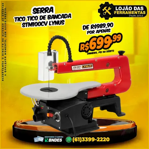 Serra Tico Tico de Bancada Stm100Cv Lynus