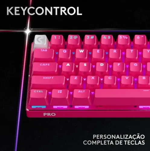 Teclado Sem Fio Mecânico Gamer Logitech G PRO X 60 Lightspeed, RGB Bluetooth, Wireless