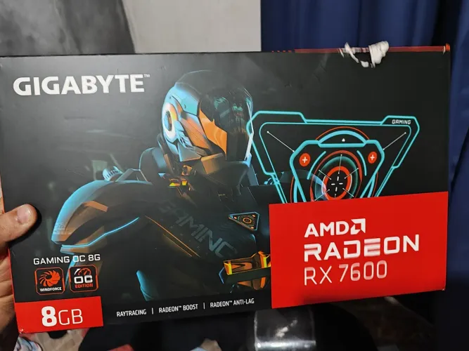 PLACA DE VÍDEO RX 7600 8G GIGABYTE MODELO OVERCLOCK 