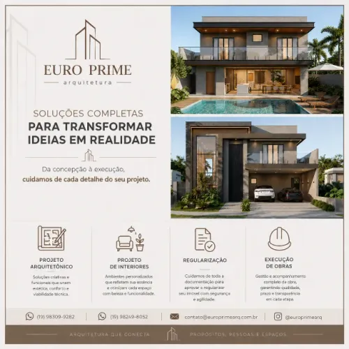 Da Concepção à Execução: Arquitetura, Interiores e Construção