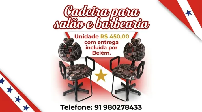 Promoção Cadeira para salão e barbearia