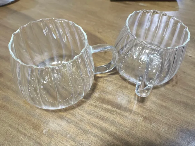 Xícaras estilo abóbora transparente 