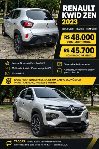Renault Kwid Zen 1.0 Flex 12V 5P Mec. 2023