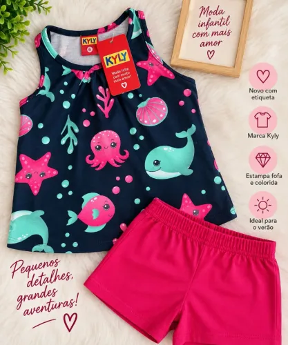 Conjunto Infantil Kyly - Praia/Verão ?