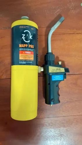 Maçarico PORTÁTIL TURBO E AUTOMÁTICO JH-6S, MAIS um Gás MAPP PROPANO