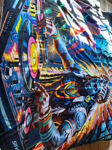 Pano Decoração Shiva DJ - gigante 210cm x 150cm