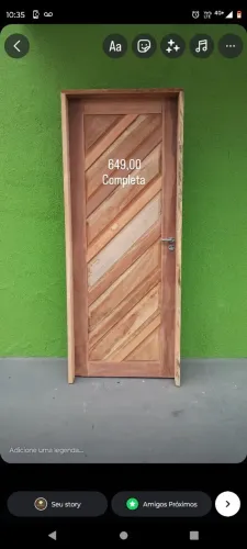 Porta diagonal cedrinho completa montada 649,00