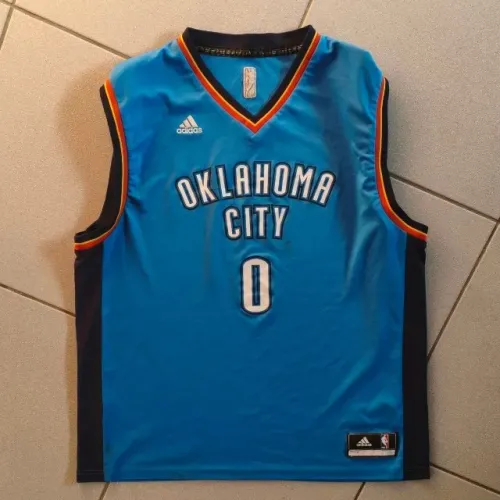 jersey original okc oklahoma city thunder #0 russell westbrook azul adidas tamanho gg xl