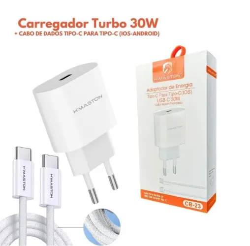 Carregador Turbo Usb C Pd 30w H'Maston