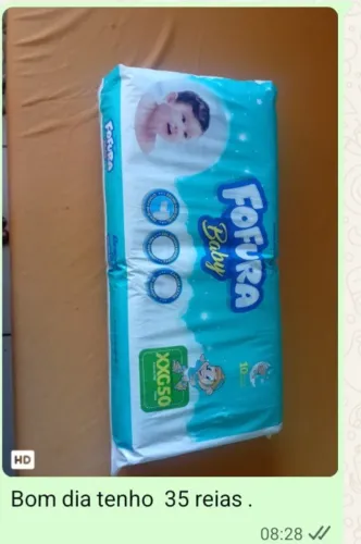 Vende farda xxg fofura tenho 5 pacote querendo os 5 pacotes faço 32.00 cada 