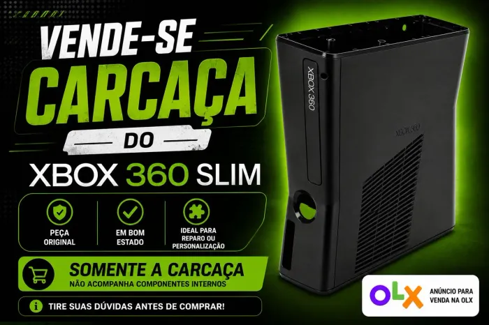 CARCAÇA COMPLETA XBOX 360 SLIM LEIA A DESCRIÇÃO!!