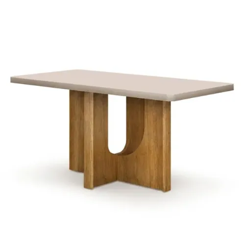 Mesa Dora 120x80 Tampo de Vidro Off Cinamomo Frete Grátis - Até 12x S/ Juros