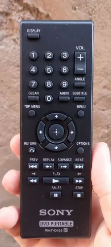 Controle remoto ORIGINAL DVD PLAYER PORTÁTIL SONY/usado