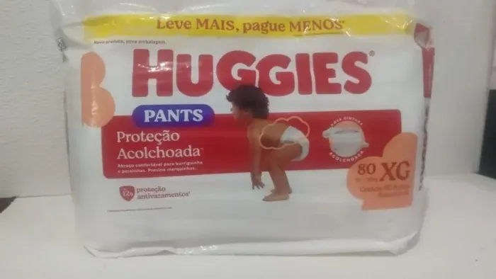 Fralda Huggies Pants XG (80 unidades) Ideal para bebês de 12 a 15 kg.