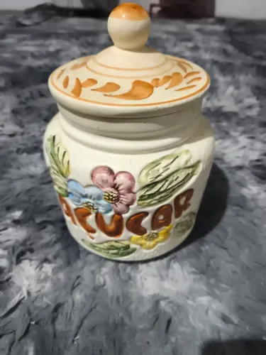 Pote porcelana de açúcar