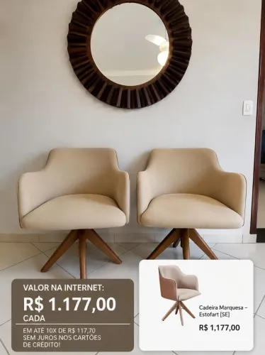 Vendo Par de poltronas giratória 