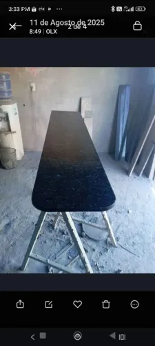 Pedra pra balcão americano, acabamento simples, medida 2,00 por 0,40 , valor 420,00