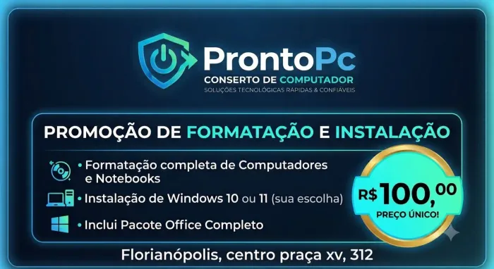 Formatação de computadores e notebooks