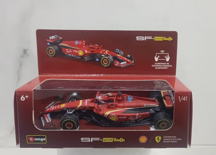 Carrinho controle remoto burago Ferrari SF-24