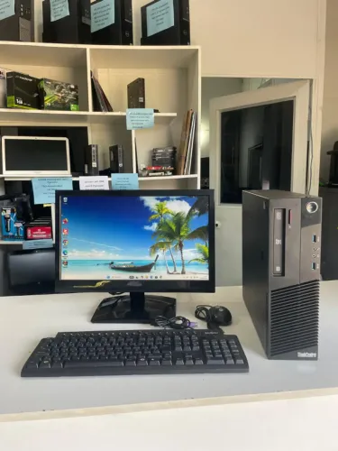 computador completo lenovo core i7 4ªger/8gb mem /500gb hd+ssd 120gb/tela 19 garantia nf