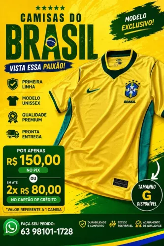 Camisas do Brasil - Amarela - G