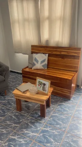 Vendo kit de banco e Mesinha Pronto de teca